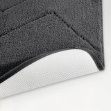 Spaces Swift Flow Polyester Small Bath Mat, 1677 GSM, Solid, Light Grey