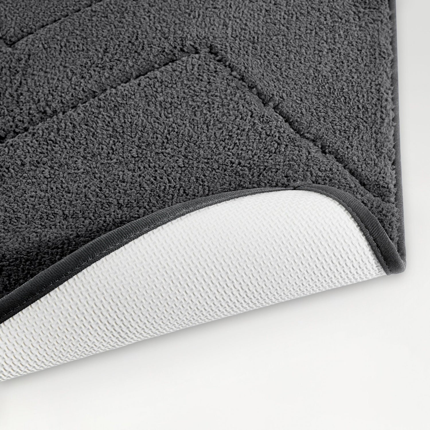 Spaces Swift Flow Polyester Small Bath Mat, 1677 GSM, Solid, Light Grey
