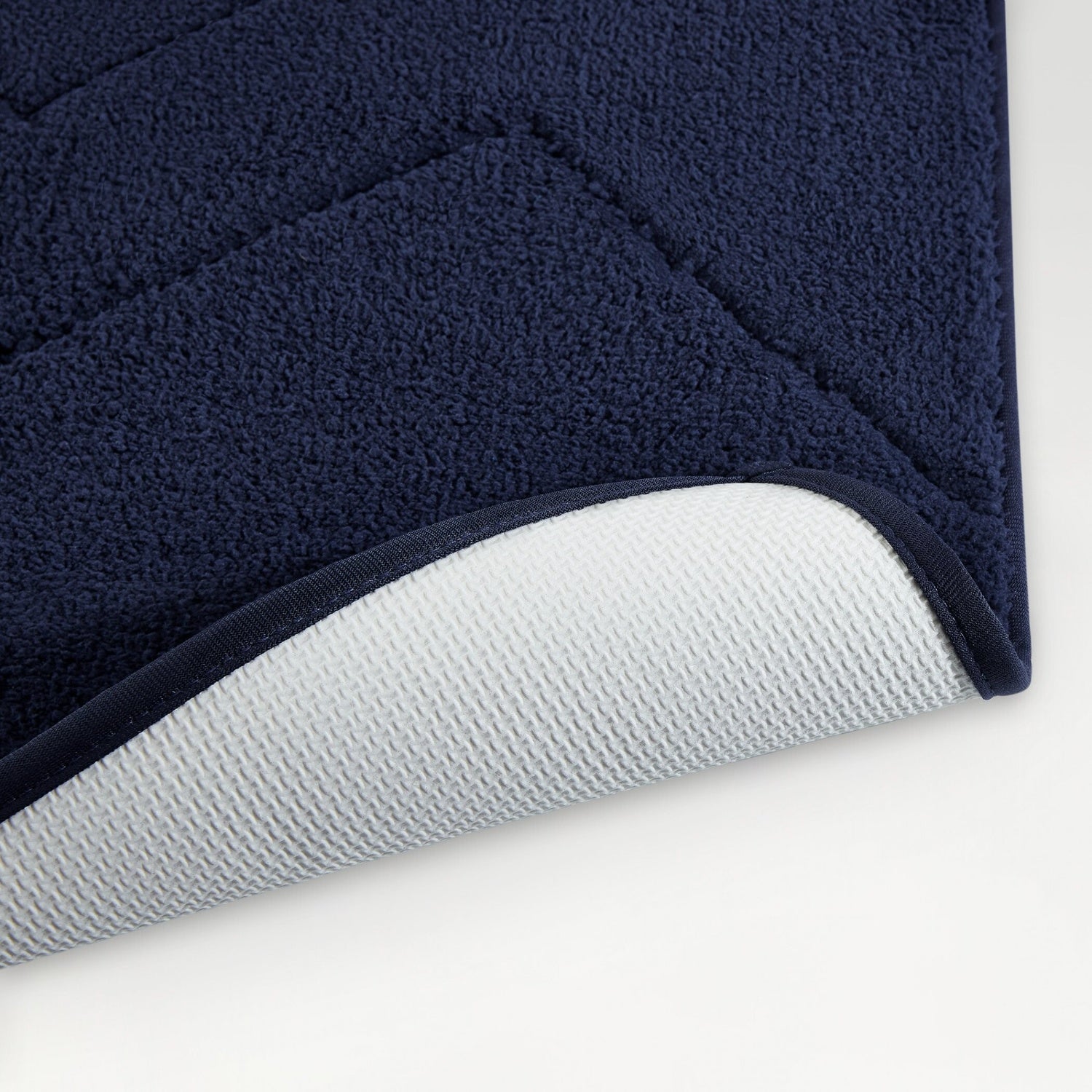 Spaces Swift Flow Polyester Large Bath Mat, 1659 GSM, Solid, Navy