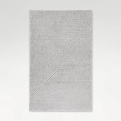 Spaces Swift Flow Polyester Large Bath Mat, 1659 GSM, Solid, Silver