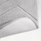 Spaces Swift Flow Polyester Large Bath Mat, 1659 GSM, Solid, Silver