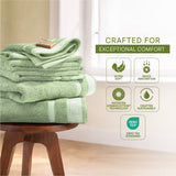 Spaces Hygro Hygro Cotton Bath Towel, 600 GSM, Solid, Light Green