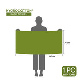 Spaces Hygro Hygro Cotton Bath Towel, 600 GSM, Solid, Light Green