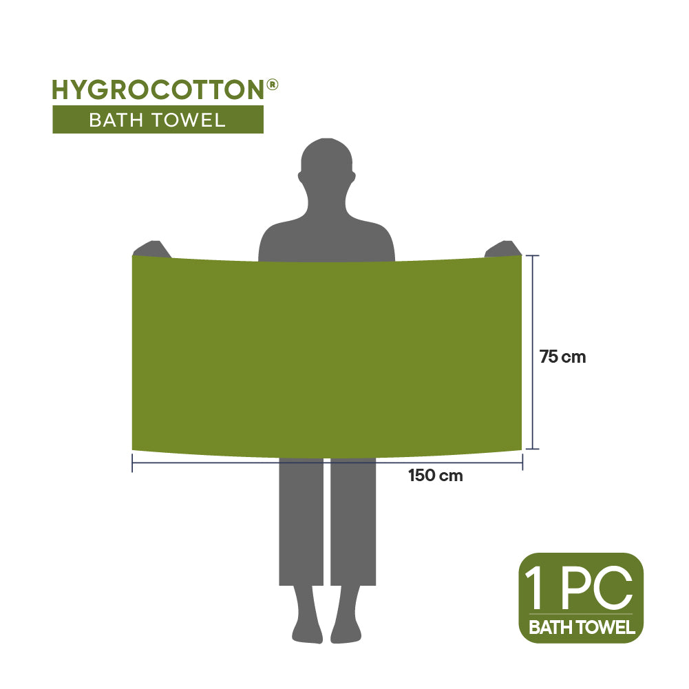 Spaces Hygro Hygro Cotton Bath Towel, 600 GSM, Solid, Light Green