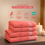 Spaces Swift Flow 100% Cotton Large Towel, 500 GSM, Solid, Red
