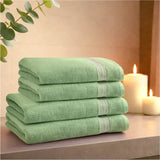 Spaces Swift Flow 100% Cotton Large Towel, 500 GSM, Solid, Light Green
