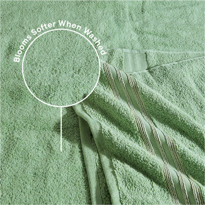 Spaces Swift Flow 100% Cotton Large Towel, 500 GSM, Solid, Light Green