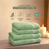 Spaces Swift Flow 100% Cotton Large Towel, 500 GSM, Solid, Light Green