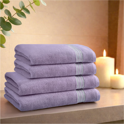 Spaces Swift Flow 100% Cotton Large Towel, 500 GSM, Solid, Light Violet