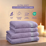 Spaces Swift Flow 100% Cotton Large Towel, 500 GSM, Solid, Light Violet