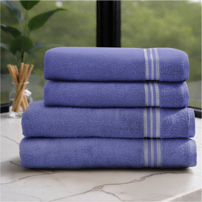 Spaces Swift Flow 100% Cotton Large Towel, 500 GSM, Solid, Blue