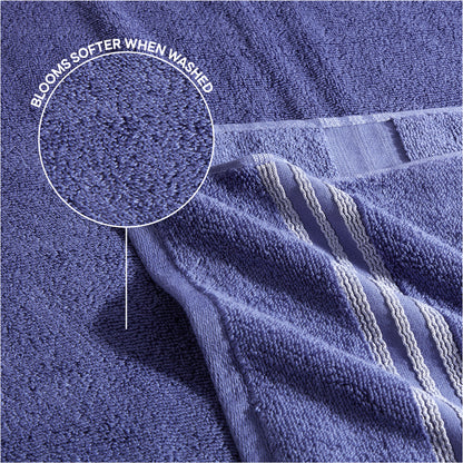 Spaces Swift Flow 100% Cotton Large Towel, 500 GSM, Solid, Blue