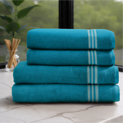Spaces Swift Flow 100% Cotton Large Towel, 500 GSM, Solid, Dark Teal