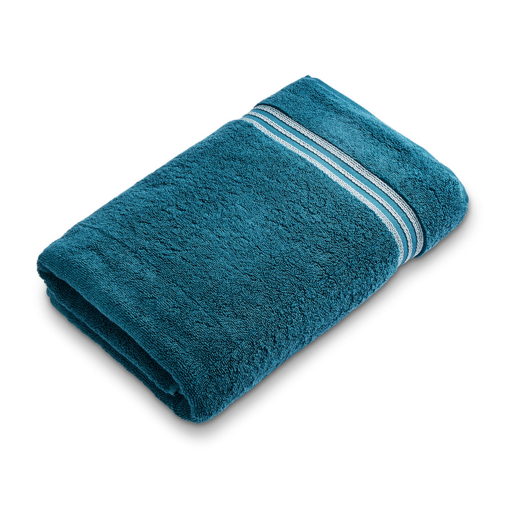 Spaces Swift Flow 100% Cotton Large Towel, 500 GSM, Solid, Dark Teal