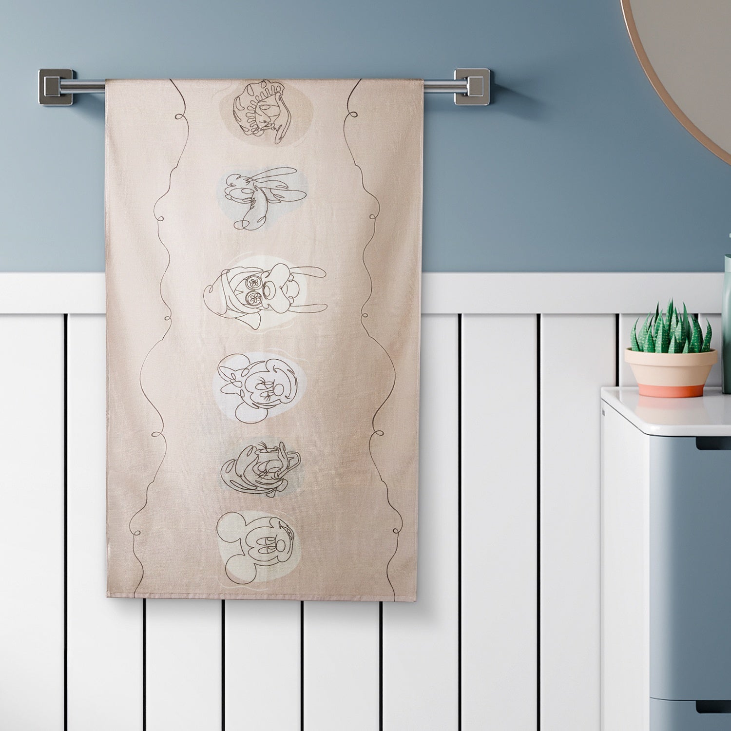 Spaces Kids 100% Cotton Bath Towel, 380 GSM, Character, Beige