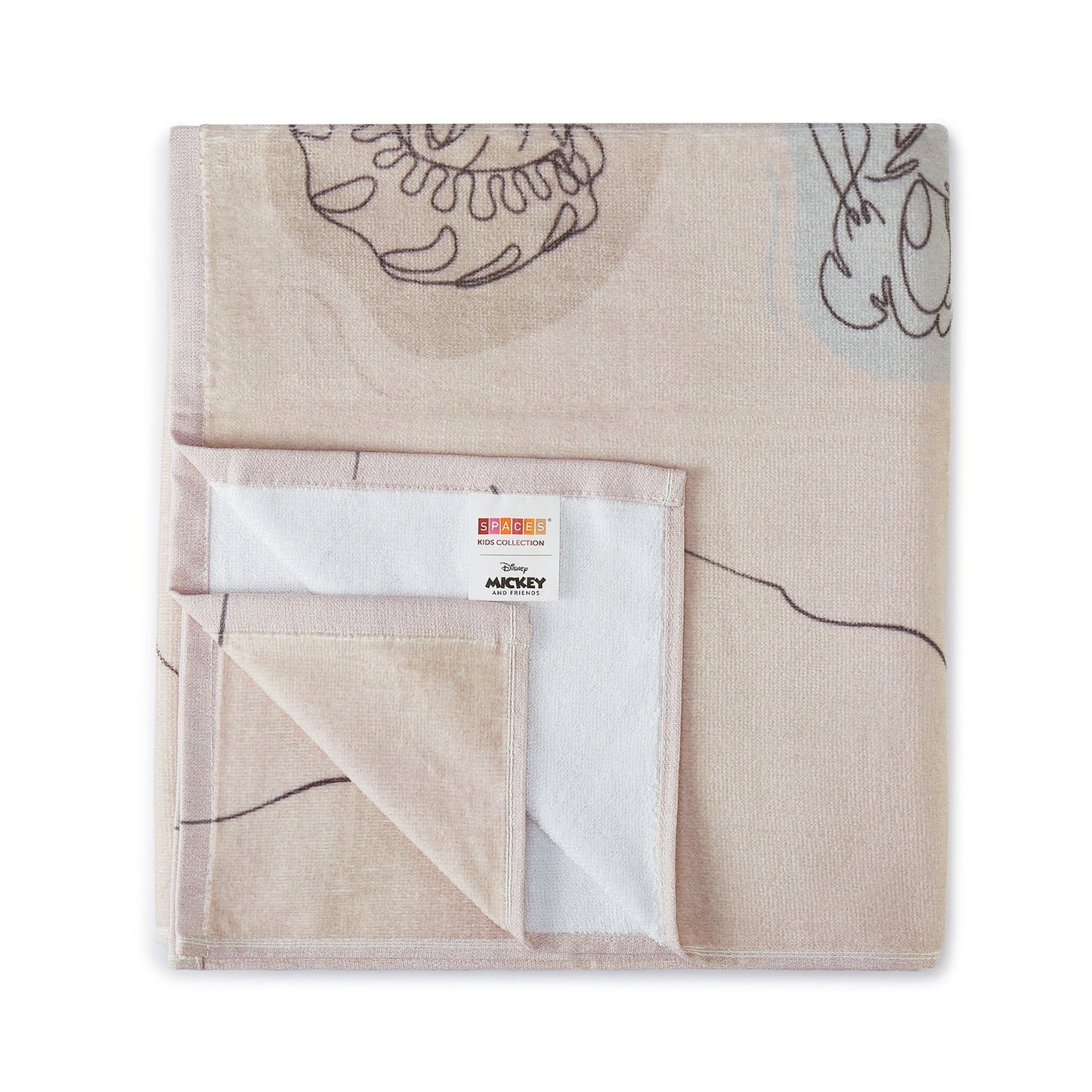 Spaces Kids 100% Cotton Bath Towel, 380 GSM, Character, Beige