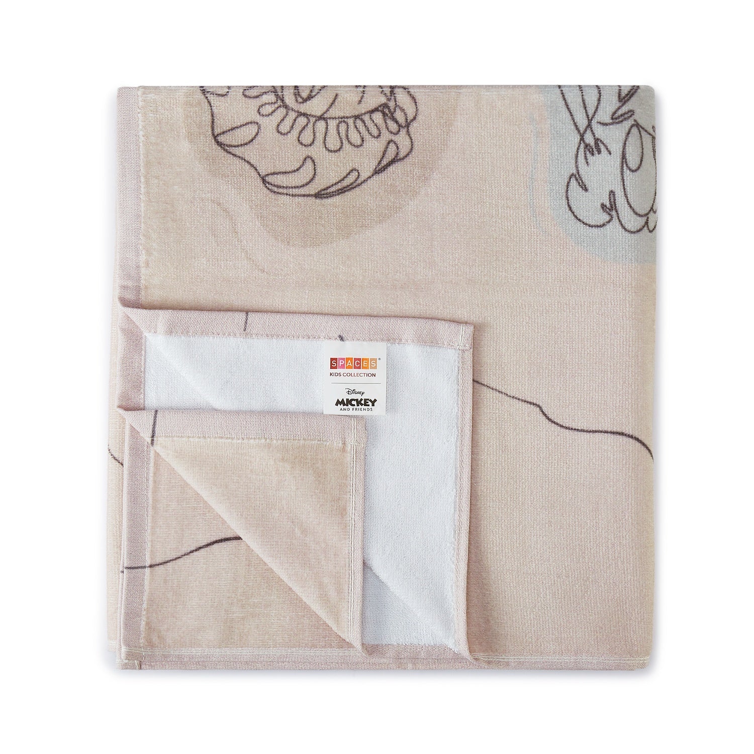 Spaces Kids 100% Cotton Bath Towel, 380 GSM, Character, Beige