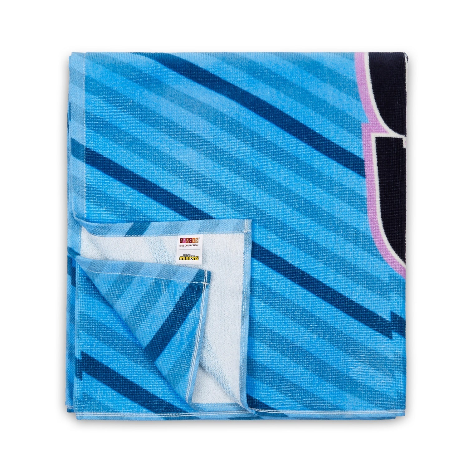 Spaces Kids 100% Cotton Bath Towel, 380 GSM, Character, Blue