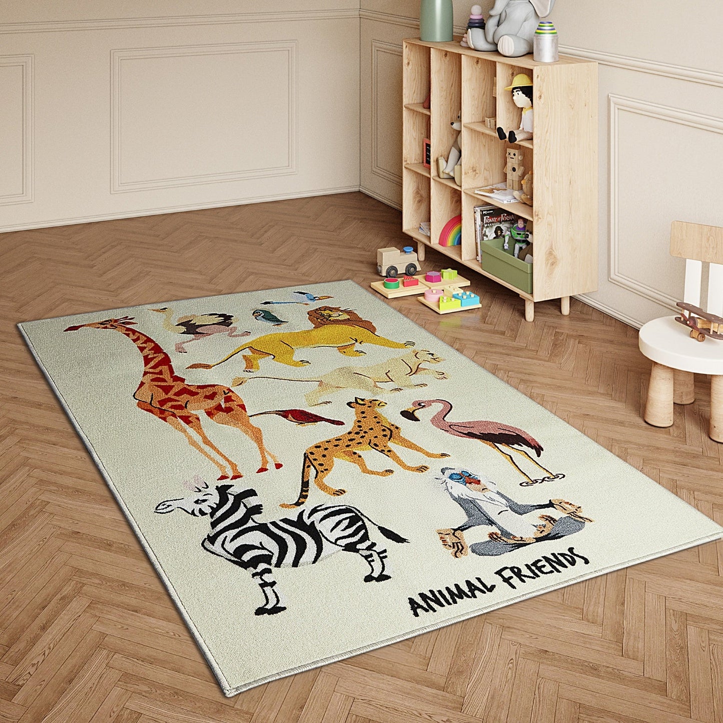 Spaces Kids Nylon Area Rugs, 1070 GSM, Character, Blush