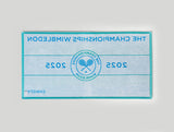 Spaces Wimbledon 2025 Jacquard Aqua Sky Blue 100% Cotton Bath Towel