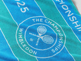 Spaces Wimbledon 2025 Jacquard Aqua Sky Blue 100% Cotton Bath Towel
