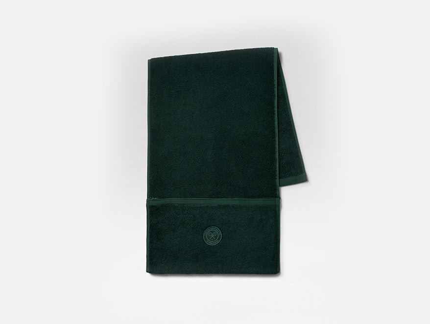 Spaces Wimbledon 2025 Jacquard Green 100% Cotton Hand Towel