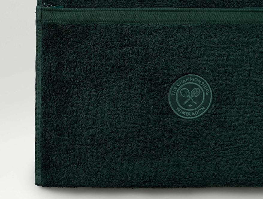Spaces Wimbledon 2025 Jacquard Green 100% Cotton Hand Towel
