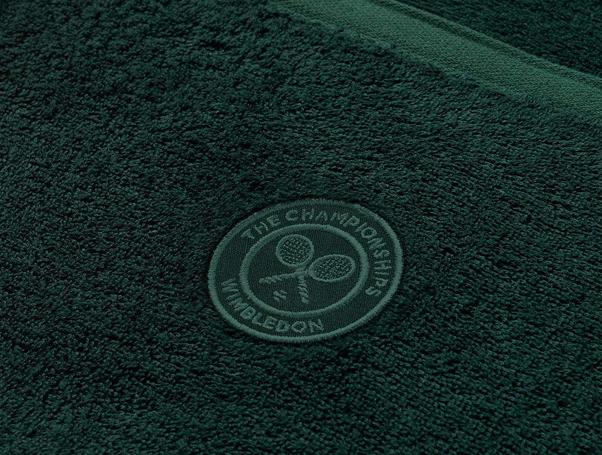 Spaces Wimbledon 2025 Jacquard Green 100% Cotton Hand Towel