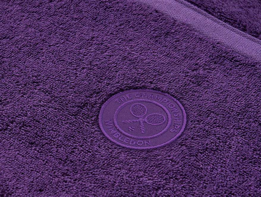 Spaces Wimbledon 2025 Jacquard Purple 100% Cotton Hand Towel