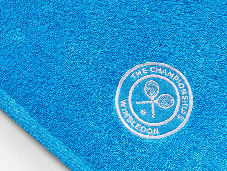 Spaces Wimbledon 2025 Jacquard Sky Blue Face Towel