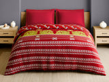 Spaces Rangana Multi 100% Cotton Double Quilt, 210 TC, Ornate, Red
