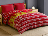 Spaces Rangana Multi 100% Cotton Double Quilt, 210 TC, Ornate, Red