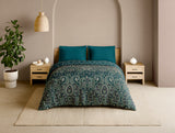 Spaces Rangana Multi 100% Cotton Double Quilt, 210 TC, Ornate, Dark Teal