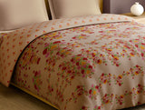 Spaces Rangana Multi 100% Cotton Double Quilt, 210 TC, Floral, Beige
