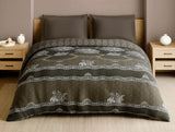 Spaces Rangana Multi 100% Cotton Double Quilt, 210 TC, Ornate, Dark Brown