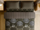 Spaces Rangana Multi 100% Cotton Double Quilt, 210 TC, Ornate, Dark Brown