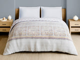 Spaces Rangana Multi 100% Cotton Double Quilt, 210 TC, Ornate, White