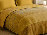 Spaces Rangana Multi 100% Cotton Double Quilt, 210 TC, Geometric, Light Yellow