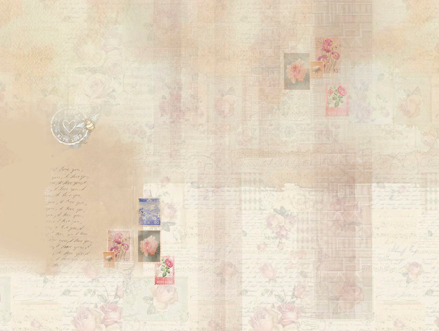 Spaces Organic Cotton Double Quilt, 180 TC, Floral, Light Peach
