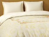 Spaces Organic Cotton Double Quilt, 180 TC, Oranate, Cream