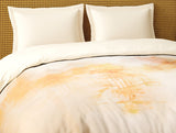 Spaces Organic Cotton Double Quilt, 180 TC, Floral, Light Peach
