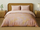 Spaces Organic Cotton Double Quilt, 180 TC, Geometric, Light Blush