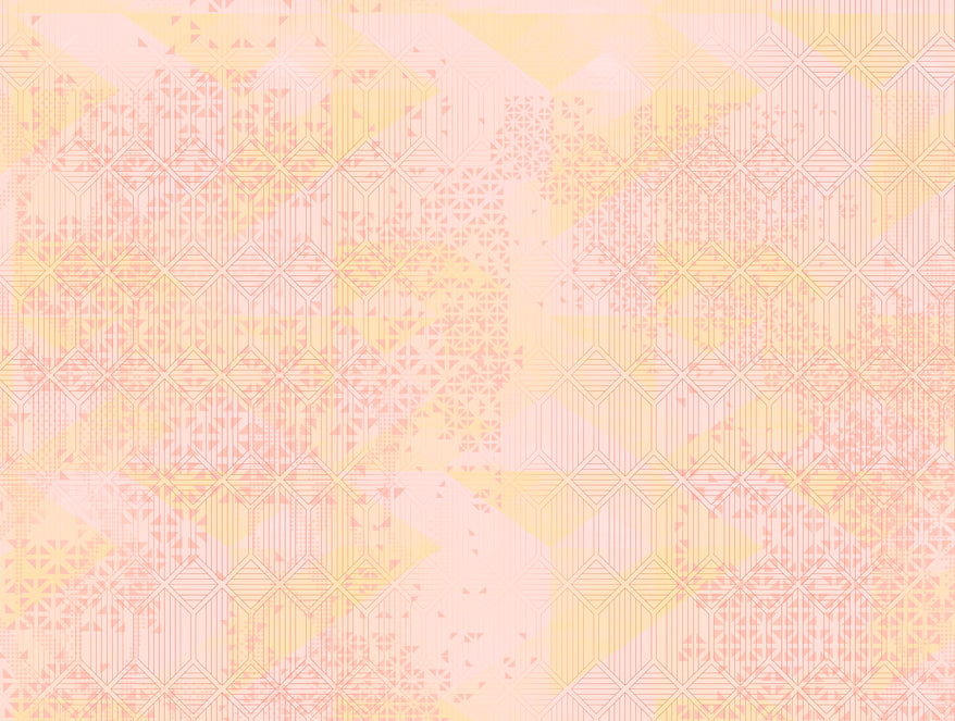Spaces Organic Cotton Double Quilt, 180 TC, Geometric, Light Blush