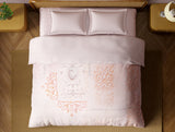Spaces Organic Cotton Double Quilt, 180 TC, Oranate, Light Blush