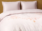 Spaces Organic Cotton Double Quilt, 180 TC, Oranate, Light Blush