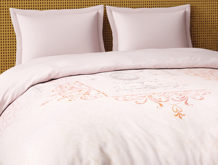 Spaces Organic Cotton Double Quilt, 180 TC, Oranate, Light Blush