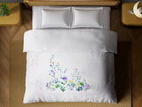 Spaces Organic Cotton Double Quilt, 180 TC, Floral, Light Violet