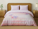 Spaces Organic Cotton Double Quilt, 180 TC, Floral, Light Violet