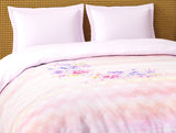 Spaces Organic Cotton Double Quilt, 180 TC, Floral, Light Violet