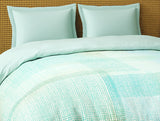 Spaces Organic Cotton Double Quilt, 180 TC, Geometric, Light Blue